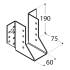 10 Sabots De Solive WB23 76x122x75x2,0 mm - Acier - Fixation Solide - D-Work