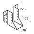 10 Sabots De Solive WB28 80x180x75x2,0 mm - Acier Zingué - Fixation Solide Et Durable - D-Work