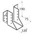 10 Sabots De Solive WB42 28x176x75x2,0 mm - Acier Zingué - Fixation Solide Et Durable - D-Work