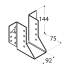 10 Sabots De Solive WB45 32x144x75x2,0 mm - Acier Zingué - Fixation Solide Et Durable - D-Work