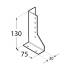 10 Sabots de Solive Pliés Droit WBD 28x130x75x2 mm - D-Work