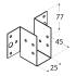 10 Sabots De Solive Légers Wl 5 - 25X77X45X1.0 mm - D-Work