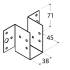 10 Sabots De Solive Légers Wl 6 - 38X71X45X1.0 mm - D-Work