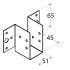 10 Sabots De Solive Légers WL 8 51x65x45x1,0 mm - Acier - Fixation Solide - D-Work
