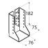 10 Sabots de Solive Pliés WBZ25 76x182x2 mm - Acier - Fixation Solide - D-Work