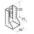 10 Sabots de Solive Pliés WBZ26 80x120x2 mm - Acier - Fixation Solide - D-Work