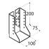 10 Sabots de Solive Pliés WBZ32 100x202x2 mm - Acier Galvanisé - Fixation Solide - D-Work