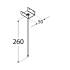 10 Étriers Type T Pd 260/50 T - 50X55X260X1.5 mm - D-Work