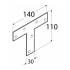 10 Connecteurs Type T Kt 140 - 140X110X30X2.0 mm - D-Work