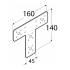 10 Connecteurs Type T KT 160 160x140x45x2,5 mm - Acier - Fixation Solide - D-Work