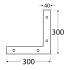 10 Plaques d’Angle NA4 300x300x40x4 mm - Acier - Fixation Solide - D-Work