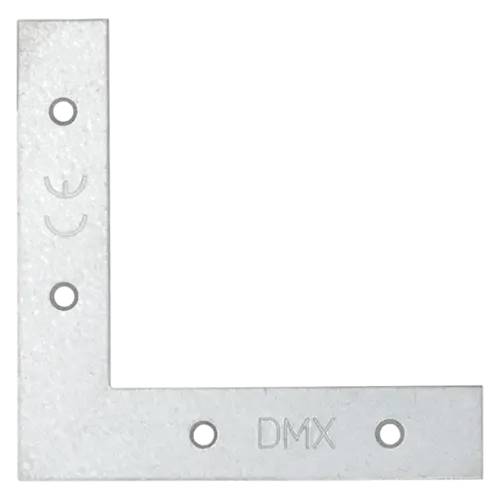 10 Plaques d’Angle 75x75x15x1,2 mm - Acier Zingué - Fixation Solide - D-Work