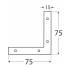 10 Plaques D'Angle 75X75X15X1.2 mm Zinguée Na75 - D-Work