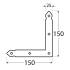 10 Plaques d’Angle Décoratives 150x150x25x2,5 mm - Acier - Finition Brute - D-Work