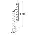20 Connecteurs De Chevron Gauche Lk1 - 32X170X2.0 mm - D-Work