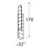 20 Connecteurs de Chevron Droit 32x170x2 mm - Acier - Fixation Robuste - D-Work