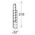 20 Connecteurs de Chevron Droit 32x210x2 mm - Acier - Fixation Robuste - D-Work