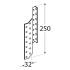 20 Connecteurs De Chevron Gauche Lk5 - 32X250X2.0 mm - D-Work