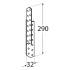 20 Connecteurs De Chevron Droit Lk8 - 32X290X2.0 mm - D-Work