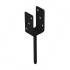6 Pieds De Poteau C Ps 70U - 71X120X60X4.0 mm Peint Noir - D-Work
