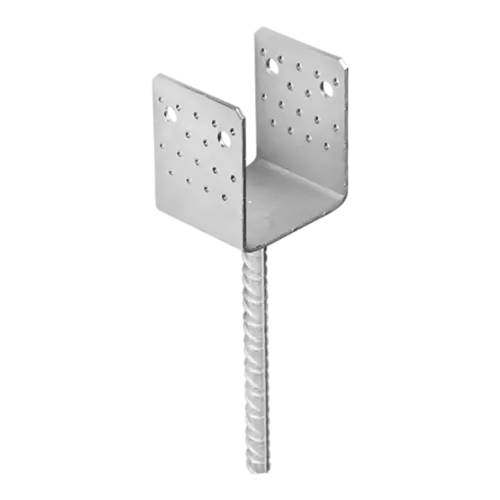 4 Pieds de Poteau Classiques PSS 101x125x100x4 mm - Galvanisé à Chaud - D-Work
