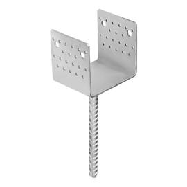 4 Pieds de Poteau Classiques PSS 140 141x125x120x4 mm - Galvanisé à Chaud - D-Work