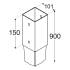 12 Poteaux à Enfoncer PSG 100x900x2 mm - Support Acier - Fixation Robuste - D-Work