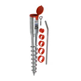 6 Pieds De Poteau À Visser Pwo 68/550 Support - 68X550X1.8 mm - D-Work