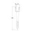6 Pcs De Poteau à Visser PWU 80x685x1,8 mm - Support Acier - Fixation Robuste - D-Work