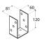 10 Poteaux PSO 80 Base 81x120x60x4 mm - Acier - Fixation Robuste - D-Work