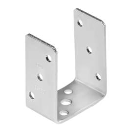 10 Pcs De Poteau PSO 90 Base 91x120x60x4 mm - Acier - Fixation Robuste - D-Work