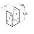 10 Pcs De Poteau PSO 90 Base 91x120x60x4 mm - Acier - Fixation Robuste - D-Work
