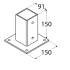 10 Pieds De Poteau PSP 90 91x150x150x1,8 mm - Acier - Fixation Robuste - D-Work