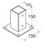 10 Pcs De Poteau À Boulonner PSP 100 101x150x150x2,0 mm - Acier - Fixation Robuste - D-Work