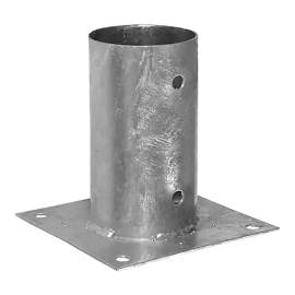 Pied De Poteau Circulaire 81x150x2 Mm - Acier - Fixation Robuste - D-Work