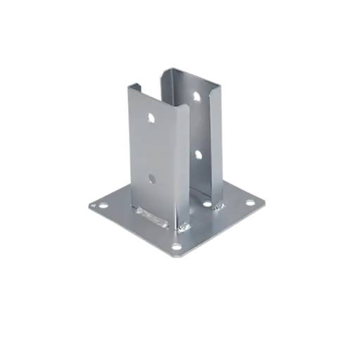 Support de Poteau PSPD 71x150x2 mm - Galvanisé à Chaud - Résistant et Durable - D-Work