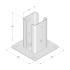 Support De Poteau Pspd 70 - 71X150X2.0 mm Galvanisé À Chaud - D-Work