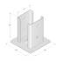 Support De Poteau Pspd 90 - 91X150X2.0 mm Galvanisé À Chaud - D-Work