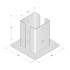 Support De Poteau Pspd 100 - 101X150X2.5 mm Galvanisé À Chaud - D-Work