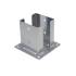 Support de Poteau PSPD 121x150x2,5 mm - Galvanisé à Chaud - Fixation Robuste - D-Work