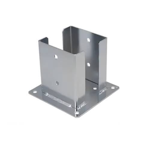 Support de Poteau PSPD 121x150x2,5 mm - Galvanisé à Chaud - Fixation Robuste - D-Work