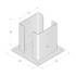 Support de Poteau PSPD 121x150x2,5 mm - Galvanisé à Chaud - Fixation Robuste - D-Work