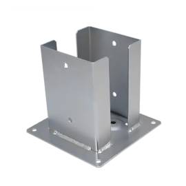 Support de Poteau PSPD 141x200x3 mm - Galvanisé à Chaud - Résistant et Durable - D-Work