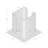 Support de Poteau PSPD 141x200x3 mm - Galvanisé à Chaud - Résistant et Durable - D-Work