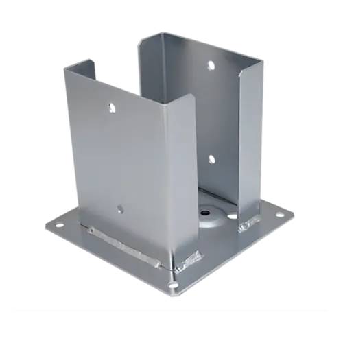 Support de Poteau PSPD 151x200x3 mm - Galvanisé à Chaud - Résistant et Durable - D-Work