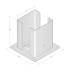 Support de Poteau PSPD 151x200x3 mm - Galvanisé à Chaud - Résistant et Durable - D-Work