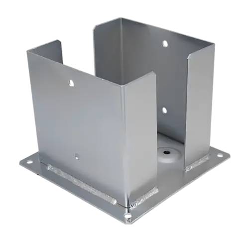 Support De Poteau Pspd 200 - 201X200X3.0 mm Galvanisé À Chaud - D-Work
