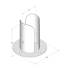 Support De Poteau Pspod 80 - 81X150X2.0 mm - D-Work