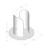 Support De Poteau Pspod 90 - 91X150X2.0 mm - D-Work