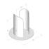 Support De Poteau PSPOD 101x180x2,5 mm - Acier - Fixation Robuste - D-Work